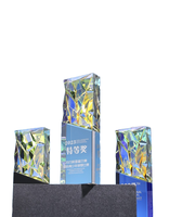 Personnalisable à base de lumière éblouissant Crystal Awards pas cher Logo Nom Souvenir Reconnaissance Artisanat Atmosphère Décoration Trophées