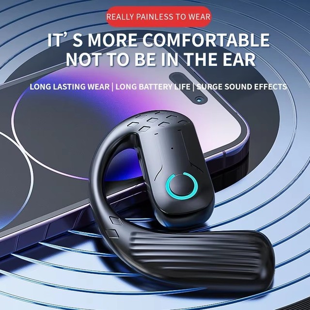 Blue Tooth 5 Open Wireless Earphone 180° Rotation Adjustable Left Right Ear Universal Headset With Mic for Sport Business Music