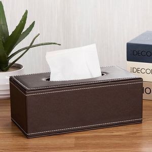 Boîte à mouchoirs en cuir de haute qualité, distributeur de serviettes, boîte à papier pour hôtel, boîte à mouchoirs en cuir pour voiture, cadeau d'ouverture, vente en gros - Product Image 5