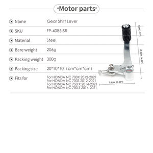 Leve del Cambio per Moto in Acciaio per HONDA <span class=keywords><strong>NC</strong></span> <span class=keywords><strong>700</strong></span> X/S NC700X NC700S 2012-2021 <span class=keywords><strong>NC</strong></span> 750X/S NC750X NC750S 2014-2021 - Product Image 6