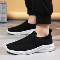 Chaussures de course légères et décontractées à enfiler, respirantes, avec surface en maille et semelle extérieure en PVC