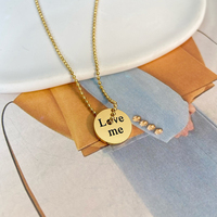 Collier en acier inoxydable multicouche plaqué or avec lettre carrée, pendentif en forme de cœur, cadeau de saint-valentin, collier de Couple, bijoux