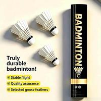 Badminton de compétition international en plumes d'oie de qualité supérieure, léger, à grande élasticité, hybride professionnel, fabriqué en usine d'origine.
