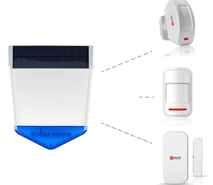 Sistema de alarma inalámbrico para entrada del hogar, detector de movimiento, sirena Solar de seguridad, resistente al agua, fuerte, 110dB, anticompactador, 8 niveles de volumen - Product Image 3