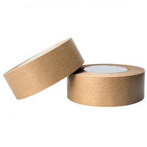 Wholesale Brown <strong>Self</strong> <strong>Adhesive</strong> Reinforced Kraft <strong>Paper</strong> Tape Rubber <strong>for</strong> Packing Waterproof Hot Melt Offer <strong>Printing</strong> Carton Sealing - Product Image 2