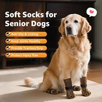 Chaussettes antidérapantes double face pour chiens, forte adhérence pour la protection des pattes, pour chiens âgés, sols en bois dur, bottines pour chiens