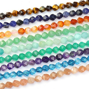 ลูกปัดพลอยรูปดาวเหลี่ยมเพชรธรรมชาติ สำหรับทำเครื่องประดับ DIY ขนาด 6 มม. 10 มม. 8 มม. - Product Image 2