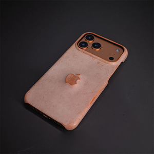 เคสโทรศัพท์หนังวัวอิตาลีทำมือ Zenos สำหรับ iPhone, โลโก้ Apple แบบนูน 3 มิติ ดีไซน์บางเฉียบ หุ้มครึ่งตัว สไตล์เรโทร หนังแท้ ปกป้องแบบสั่งทำพิเศษ - Product Image 2