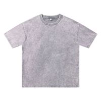 Dropshipping T-shirt pour hommes T-shirt à manches courtes pour hommes T-shirt en coton Vintage Wash Old Loose Edge
