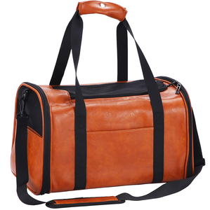 Transportín de Viaje Plegable de Piel Sintética Personalizado, Aprobado por Aerolíneas, para Perros y Gatos Pequeños y Medianos de Menos de 15 Libras - Product Image 1