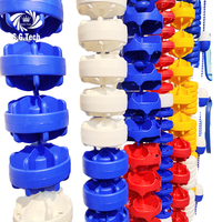 Diviseur de ligne d'eau en PVC pour piscines gonflables pour enfants, parcours flottant de cordes, accessoires de piscine, couronne aquatique