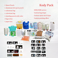 Pochettes de liquide désinfectant 500 ml 1000 ml avec bec verseur pour distributeur automatique