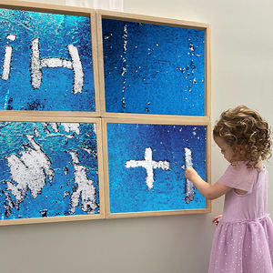 لعبة بنصف ياردة صلبة بالترتر بوليستر قلاب من القماش الجرافيتي قابلة للعكس - Product Image 4