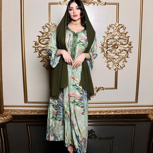 Mode musulmane, robe arabe pour femmes, abaya Dubaï, robe imprimée Ramadan, abaya Eid Mubarak, robe abaya - Product Image 3