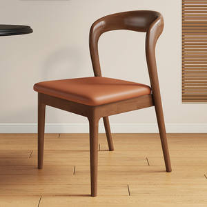 Chaises de salle à manger en bois de luxe nordique moderne pour 4, 6 ou 8 personnes, table de cuisine, café, hôtel, design vintage noir confortable, en vente - Product Image 5