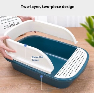 Halbgeschlossenes, geruchsblockierendes Design, geräumige Größe für erhöhten Komfort, universeller Stil, geeignet für verschiedene Rassen, Katzentoilette - Product Image 3