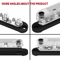 Blok Distribusi Ground Positif Bus Bar Mobil Truk Baterai Listrik 4 Stud Busbar Blok Terminal Daya Blok Terminal Listrik