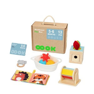 Early Education Play <strong>Box</strong> With Wooden <strong>Tissue</strong> <strong>Box</strong> Montessori Shape Sensory <strong>Toys</strong> for <strong>Baby</strong> 5-6 Months - Product Image 1