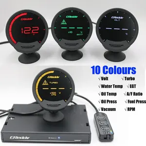 10 Colors Greddi Sirius Need Controller Racing Gauge 74mm EXT Turbo Speed Volt Water Temp Oil Press RPM EGT AF Fuel Ratio Meter