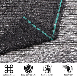 Telo Ombreggiante a Rete Tagliabile, Resistente ai Raggi UV, <span class=keywords><strong>per</strong></span> Giardino, Patio, Serra, Tettoia, Cuccia, Piante, Nero - Product Image 2