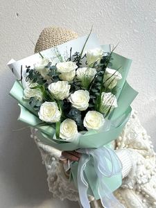 Ramo en caja de regalo eterno inmortal para siempre, logotipo personalizado, rosas preservadas reales para graduación, Navidad, Acción de Gracias decorativa - Product Image 6