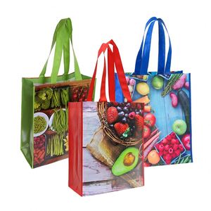 Sac de courses réutilisable en PP laminé écologique non tissé personnalisé avec impression de logo - Product Image 2
