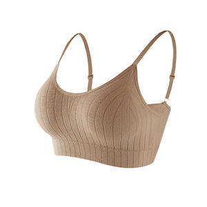 Reggiseno regolabile con reggiseno avvolto in reggiseno Top traspirante in maglia Anti-esposizione modello solido supporto senza fili sottile - Product Image 4