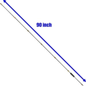 Lance d'extension <span class=keywords><strong>de</strong></span> rechange <span class=keywords><strong>pour</strong></span> nettoyeur haute pression en acier inoxydable et laiton, 7,5 pieds, raccord rapide 1/4 pouce, 4000 PSI - Product Image 3