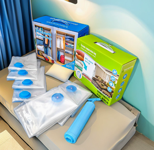 Sacs de rangement <span class=keywords><strong>sous</strong></span> <span class=keywords><strong>vide</strong></span> G-20 pour vêtements et literie, gain de place, comprenant 4 tailles différentes (Jumbo, Petit), compression pour voyage - Product Image 2