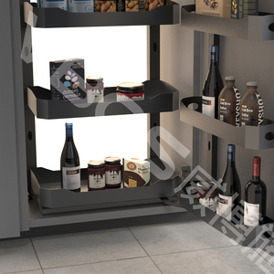 Organizador <span class=keywords><strong>de</strong></span> <span class=keywords><strong>Cocina</strong></span> Oculto Vbosr, Mueble Alto Metálico para Despensa, Armarios <span class=keywords><strong>de</strong></span> Almacenamiento Modulares <span class=keywords><strong>de</strong></span> Acero Inoxidable, Cestas Extraíbles para <span class=keywords><strong>Cocina</strong></span> - Product Image 3