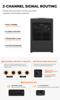 Musiccube X1 Caisson de basses actif double woofer 9 pouces, enceinte portable pour la scène, les groupes et les performances en direct, amplificateur de guitare
