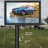 High Way Street Square P8 P10 Outdoor Pantalla 5000cd / Sqm Luminosité Fixe Led Prix du panneau d'affichage publicitaire
