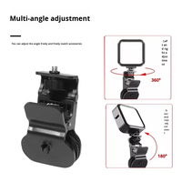 Clip universel pour éclairage d'appoint, support de flash pour appareil photo en plastique avec vis 1/4, support professionnel pour éclairage vidéo LED, noir