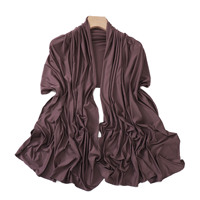 Hijab d'Été Luxe Blanc en Jersey pour Femme Foulard Long de Sport Imprimé Haute Qualité Usage Quotidien Design Uni