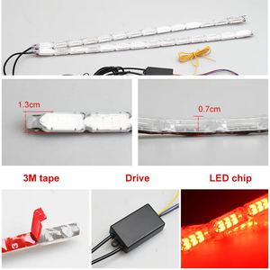 2 Piezas de Luces LED RGB para Automóvil, Luces de Circulación Diurna, Impermeables, Coloridas, con Luz Amarilla Fluida, Luz Decorativa para Faros Delanteros, Luz de Señal de Giro, 12 V - Product Image 4