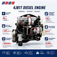 Moteur diesel Iszu 4JA1 4JA1T 4JB1 4JB1T 68kw 3600rpm pour pick-up et camionnette légère - Vente flash