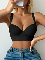 Sujetador Push-Up de Gran Tamaño para Mujer, Alta Calidad, Copas Grandes 90D-105F, Sexy, Cómodo, Transpirable, Ecológico, Sin Costuras, con Aro