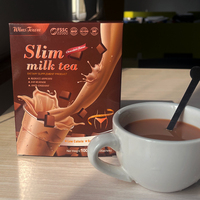 Wins Town saveur chocolat, thé au lait amincissant aromatisé au chocolat, thé au lait mince brûleur de graisse du ventre