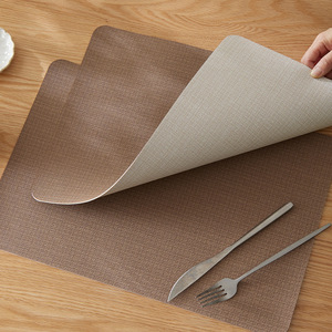 Set de table rond en tissu de style japonais, isolant thermique, couleur unie, compatible lave-vaisselle, pour repas occidentaux - Product Image 4