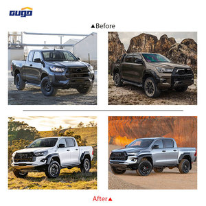 Kit carrosserie GUGO Hilux pour <span class=keywords><strong>Toyota</strong></span> Hilux 2015-2024, transformation de l'ancien au nouveau style GR <span class=keywords><strong>Sport</strong></span>, pare-chocs avant, calandre, capot - Product Image 2
