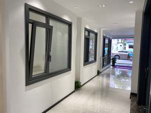 Fenêtre en aluminium <span class=keywords><strong>noir</strong></span> standard australien double vitrage <span class=keywords><strong>baie</strong></span> <span class=keywords><strong>vitrée</strong></span> <span class=keywords><strong>prix</strong></span> des fenêtres à battant - Product Image 3