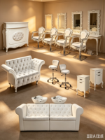 Classique Royal Salon Ensembles Chaise De Coiffure Cheveux Utilisé Chaises D'attente Vente (A05)
