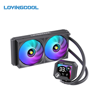 Refroidisseur de processeur liquide AIO LOVINGCOOL, directement de l'usine, radiateur 240/360 mm, kit de refroidissement par eau DIY, logo et emballage personnalisés, affichage numérique