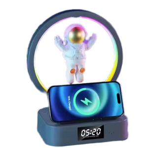 Magnetic Levitation LED Night Light Wireless Charging Alarm Clock RGB Astronaut Desk Lamp for <b>Kids</b> Room Gift - Product Image 1