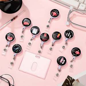 Porte-badge infirmier de haute qualité, boucle de carte d'identité médicale, cordon rétractable, clip de badge, <span class=keywords><strong>plaque</strong></span> de travail, boucle facile à tirer - Product Image 2