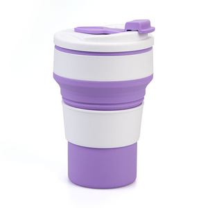 Eversoul Foldable Silicone Coffee <strong>Cups</strong> with Lids Straws Travel Sports <strong>Collapsible</strong> Water Bottle for Camping Drinking - Product Image 6