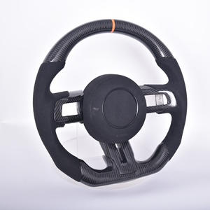 Volante de Cuero y Fibra de Carbono Compatible con Ford Mustang 2015 2016 2017 2018 2019 2020 2021 2022 GT <span class=keywords><strong>Shelby</strong></span> Personalizado - Product Image 3