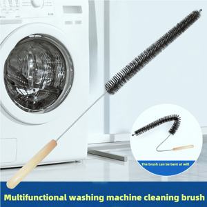 Manche en bois laveuse sécheuse cheveux saleté nettoyage <span class=keywords><strong>conduit</strong></span> Machines à laver aspirateurs brosse pour nettoyer tuyau de <span class=keywords><strong>cheminée</strong></span> brosse de nettoyage - Product Image 4