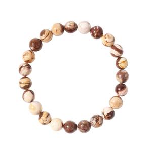 Bracelet en pierre de zèbre marron rond rétro artistique exotique en gros, Yiwu - Product Image 5