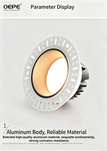 Tief Eingelassener Randloser Downlight mit Blendschutz, Verdeckter <span class=keywords><strong>LED</strong></span>-Deckenstrahler - Product Image 3